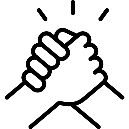 Icon: Zwei Hände schlagen ein