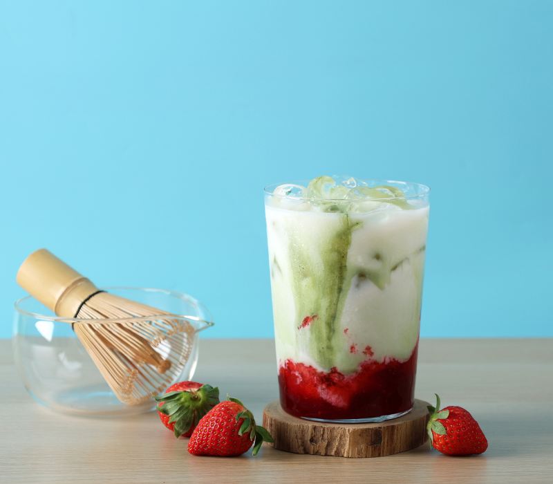 Strawberry Fields Forever Strawberry Matcha Latte