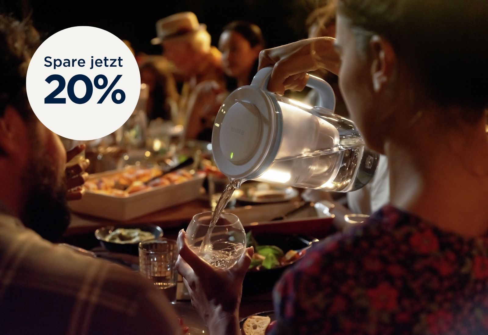 BRITA Tischwasserfilter Glas mit Störer 20% Sparen BRITA Tischwasserfilter Glas mit Störer 20% Sparen