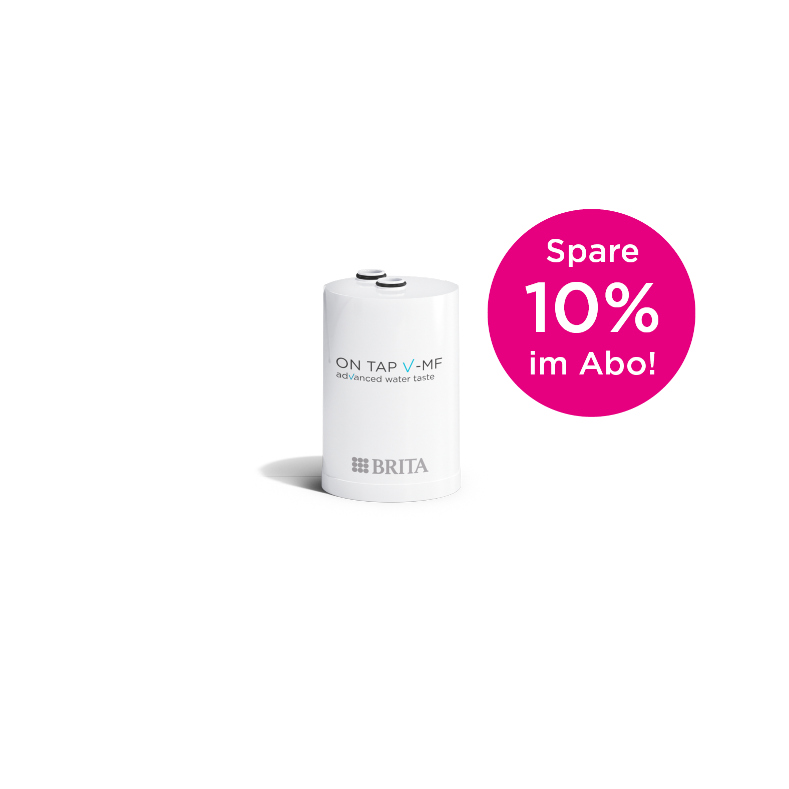 Der BRITA Filter ON TAP Pro V-MF ohne Hintergrund mit Abo-Hinweis