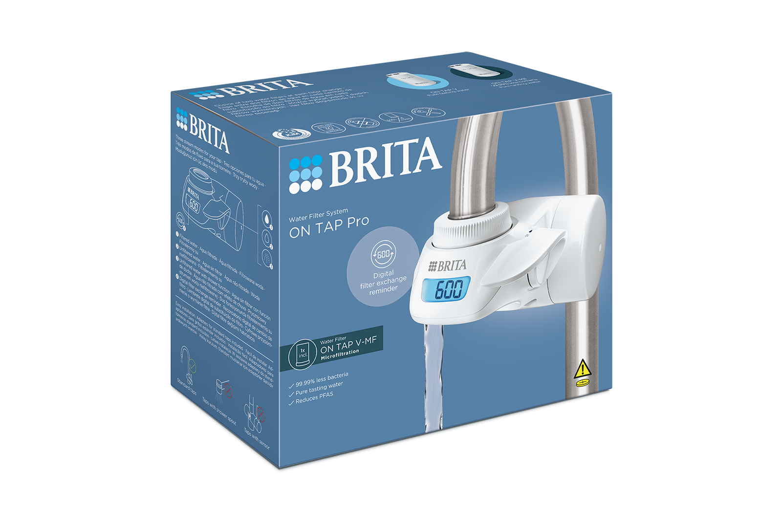 Verpackung ON TAP Pro Wasserhahnfiltersystem