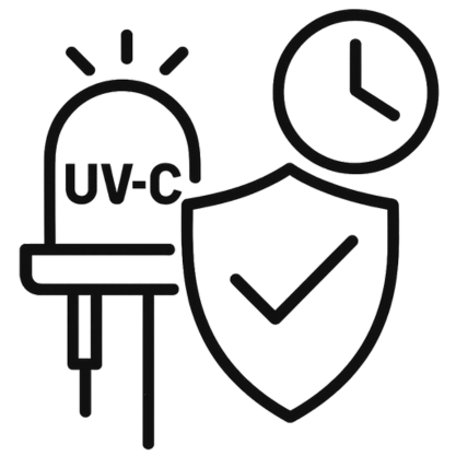 Icon: Wegen der hohen Lebensdauer der UV-C-LEDs ist kaum Wartung notwendig