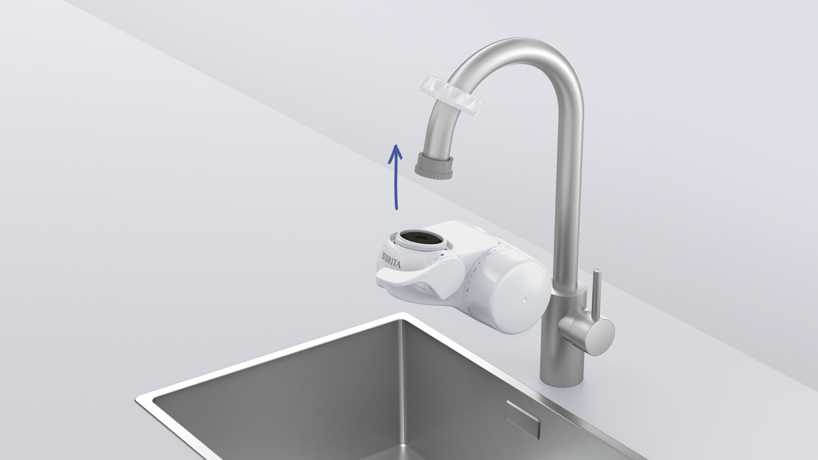 Installation BRITA ON TAP V am Wasserhahn Installationhinweis für die Montage vonBRITA ON TAP V am Wasserhahn