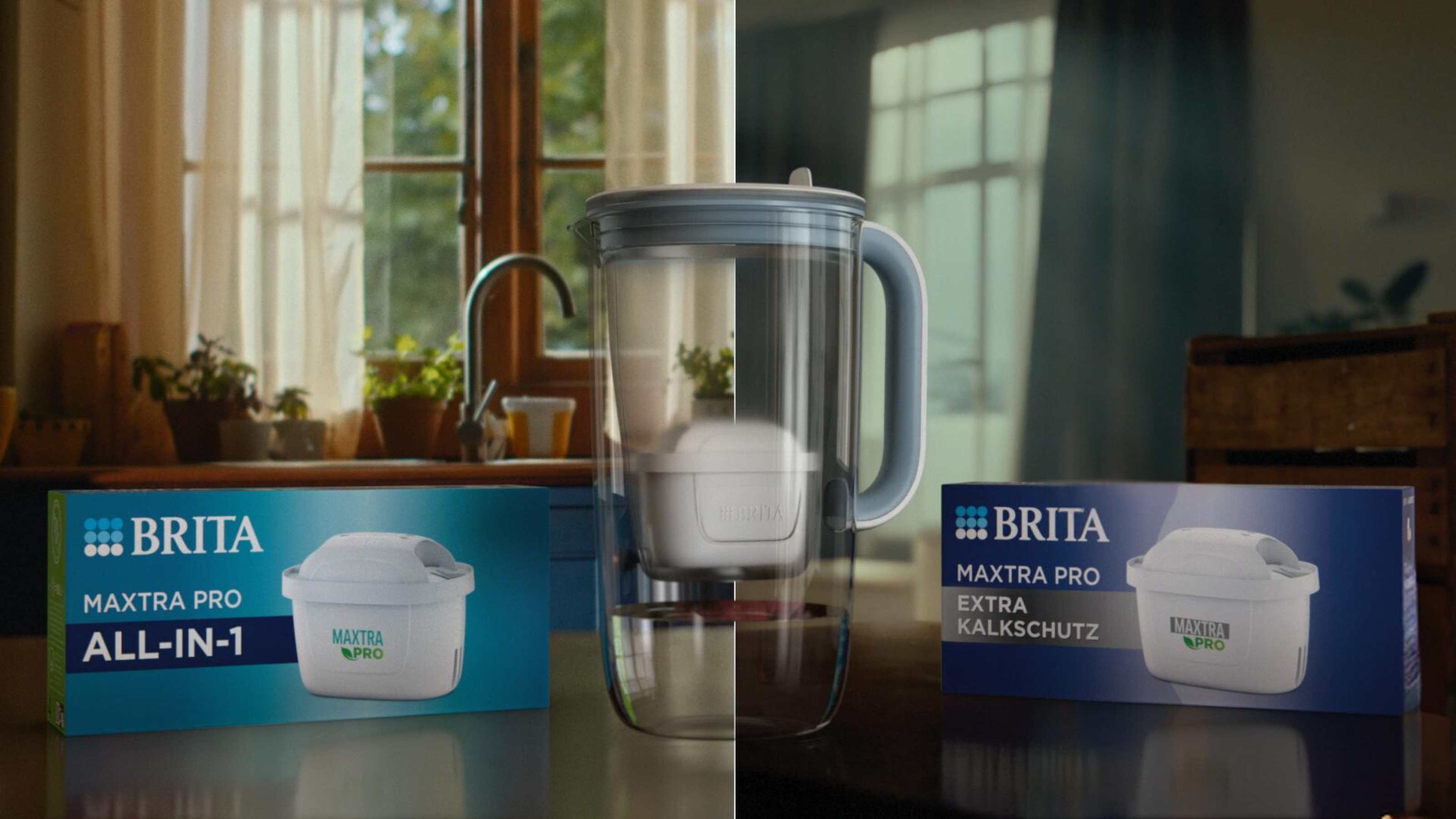 Original BRITA Wasserfilter MAXTRA PRO und Wasserfilter-Kanne aus Glas