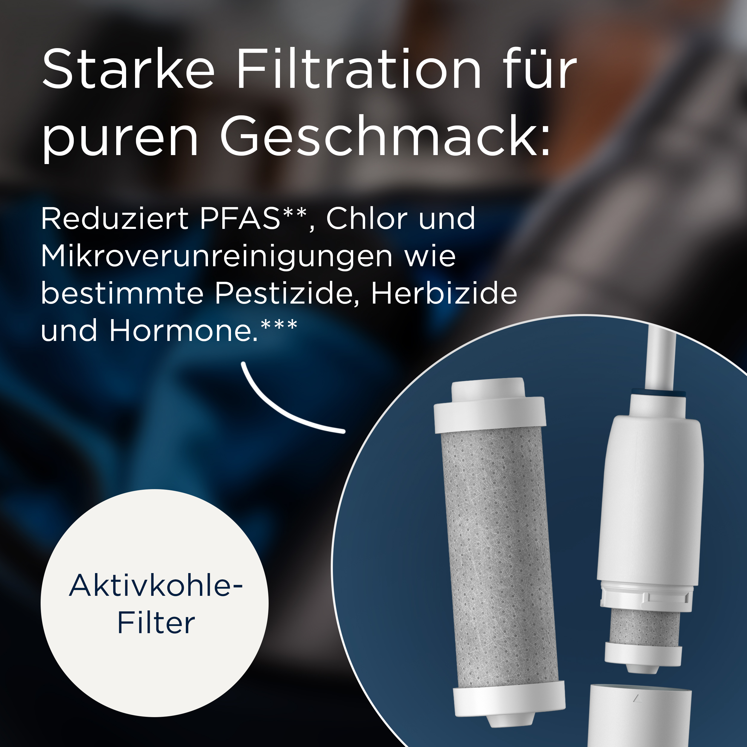 Erklärung Filtration der BRITA LARQ Filter-Trinkflasche