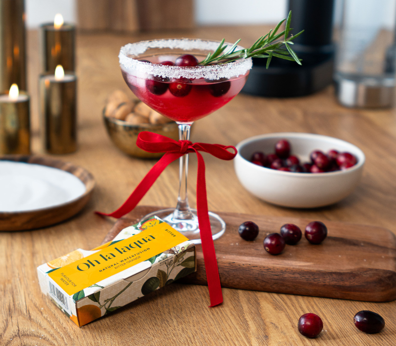 Weihnachtlicher Drink mit Oh la laqua Alkoholfreier weihnachtlicher Drink mit Oh la laqua