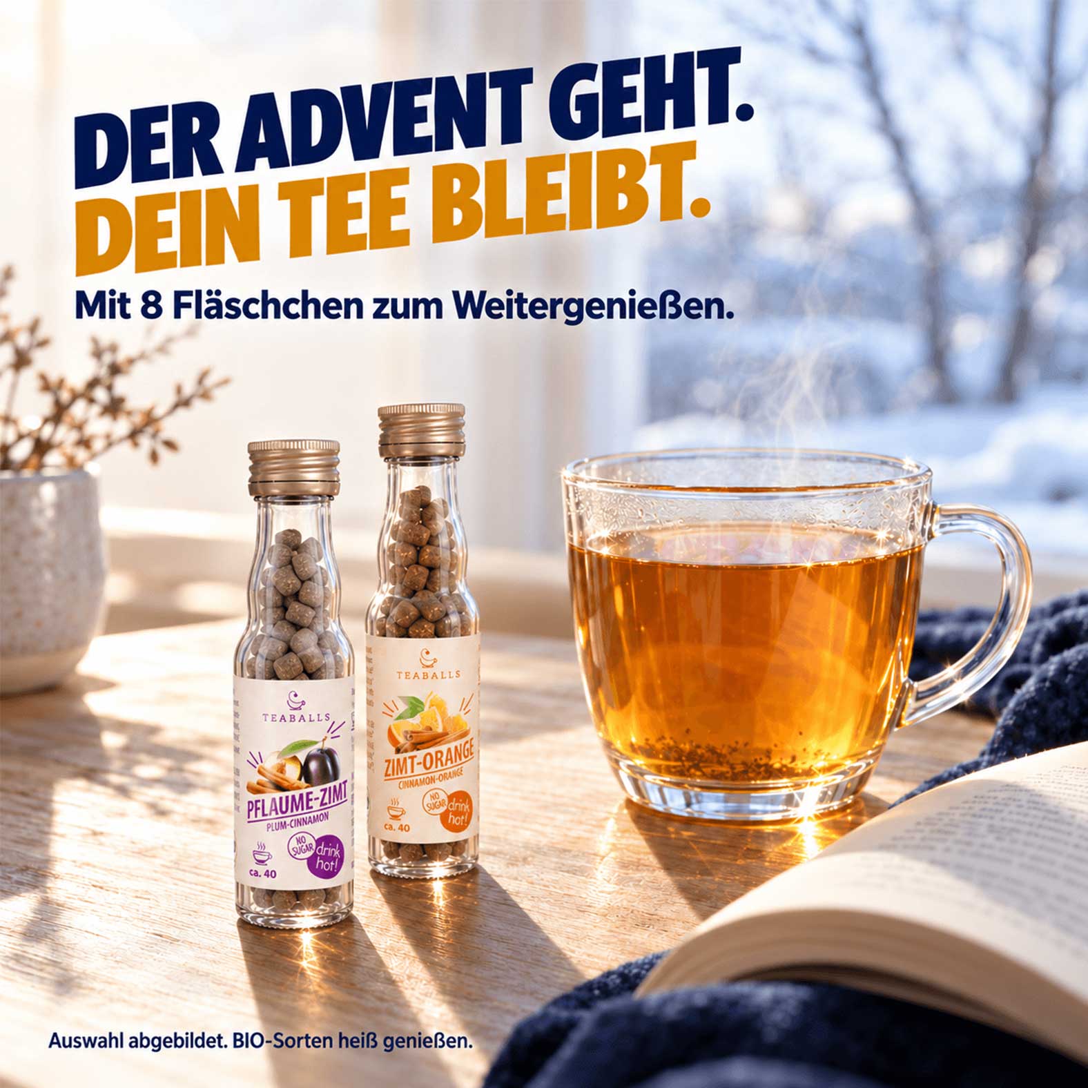 Zubereitung von TEABALLS mit Portionssachet