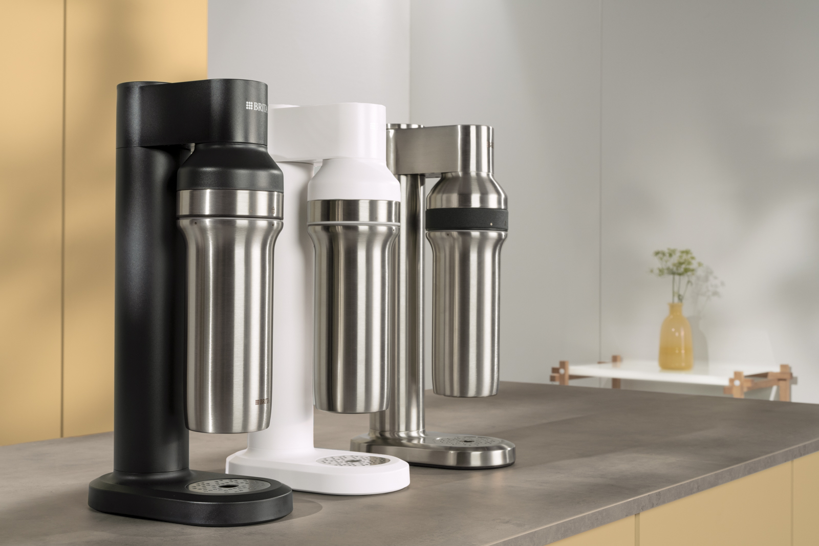 BRITA sodaTRIO und sodaTRIO pro in drei Farben BRITA sodaTRIO und sodaTRIO pro in drei Farben