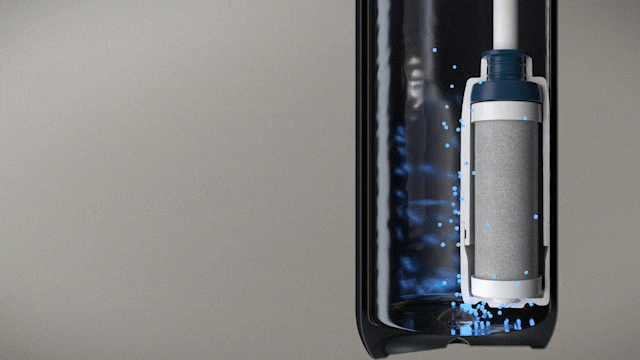 Filtration in der BRITA LARQ Filterflasche Filtration in der BRITA LARQ Filterflasche