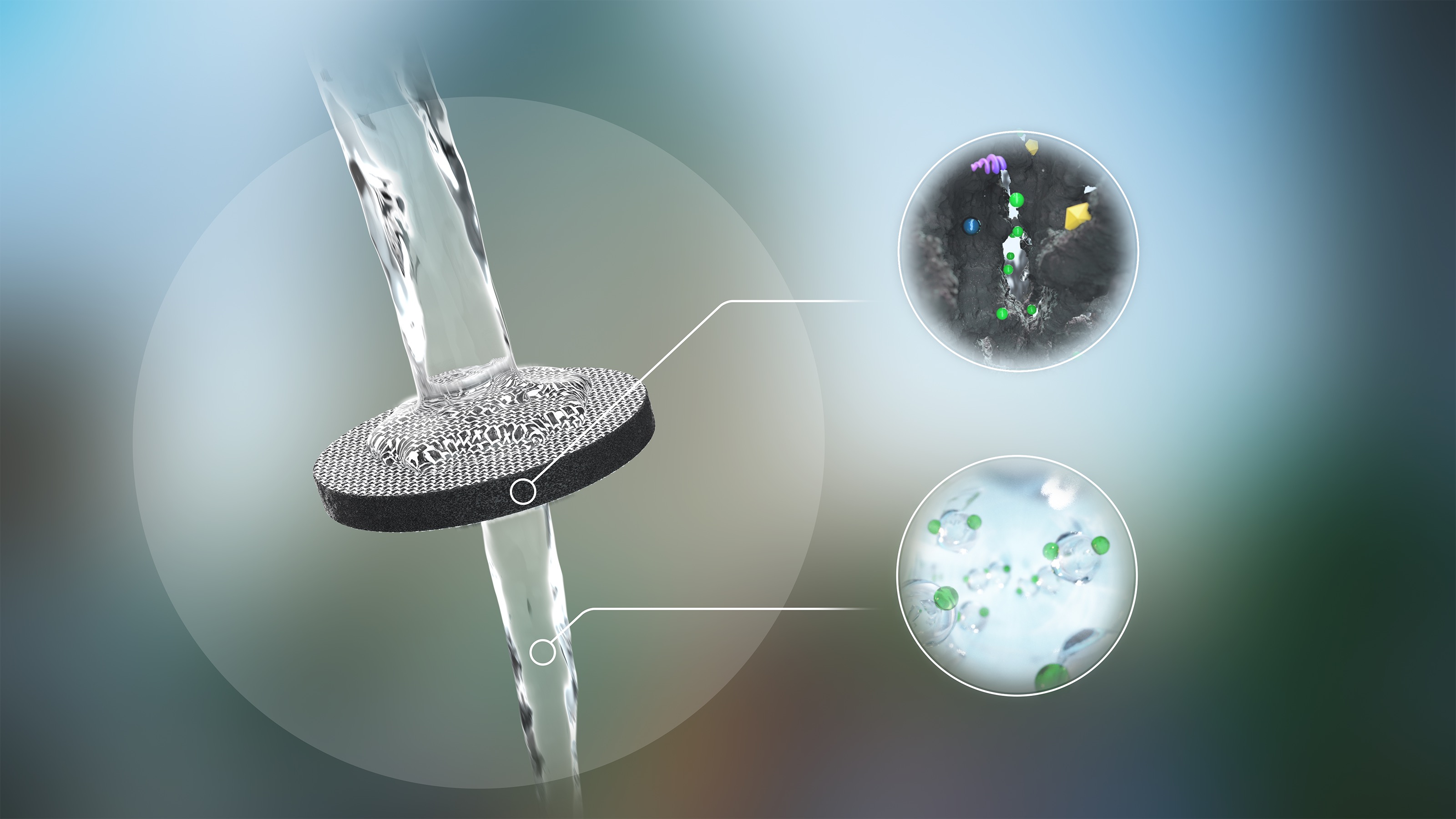 BRITA MicroDisc Querschnitt Querschnitt des BRITA MicroDisc Filters